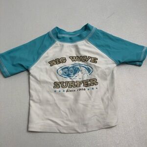 Koala Kids aqua and white rash guard
